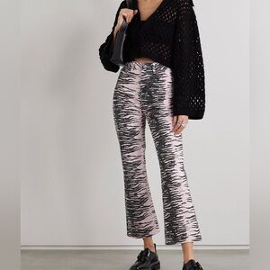 Ganni Pink Animal Print jeans